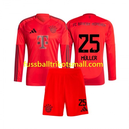 Fußballtrikots Bayern München Thomas Muller 25 Kinder 2024-2025 Langarm Heimtrikotsatz kaufen